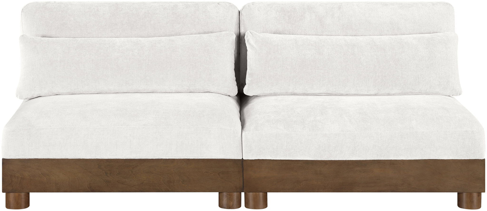 Turin - Chenille Fabric Upholstered Modular Sectional - Cream - Simple Home Plus