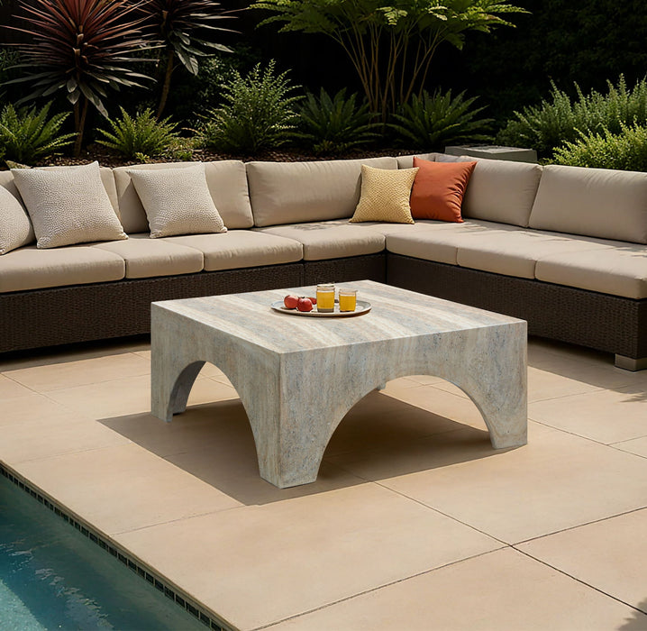 Renza - Concrete And Fiberglass Indoor / Outdoor Table - Simple Home Plus