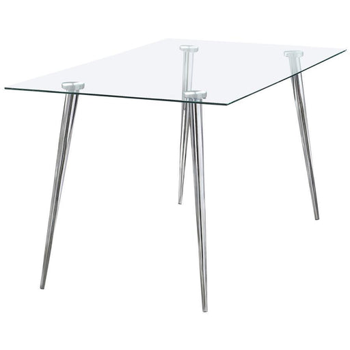 Gilman - Rectangular 64-inch Glass Top Dining Table - Simple Home Plus