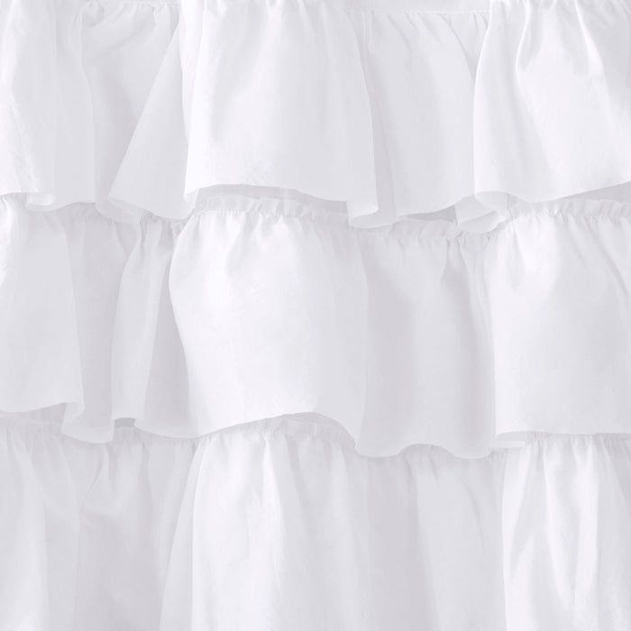 Anna - Oversized Ruffle Valance - White - Simple Home Plus