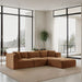 Shaggy - Fabric 4 Piece Modular Sectional - Simple Home Plus
