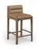 Ellis - Vegan Leather Upholstered Counter Stool (Set of 2) - Tan - Simple Home Plus