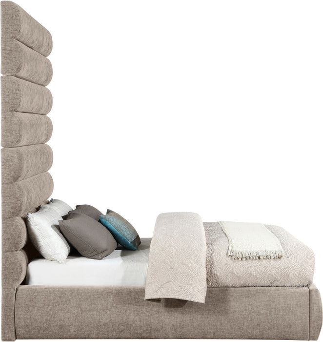 Adam - Chenille Fabric Bed With 89" Headboard - Simple Home Plus