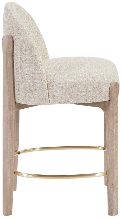 Torino - Counter Stool With Brushed Natural Base - Simple Home Plus