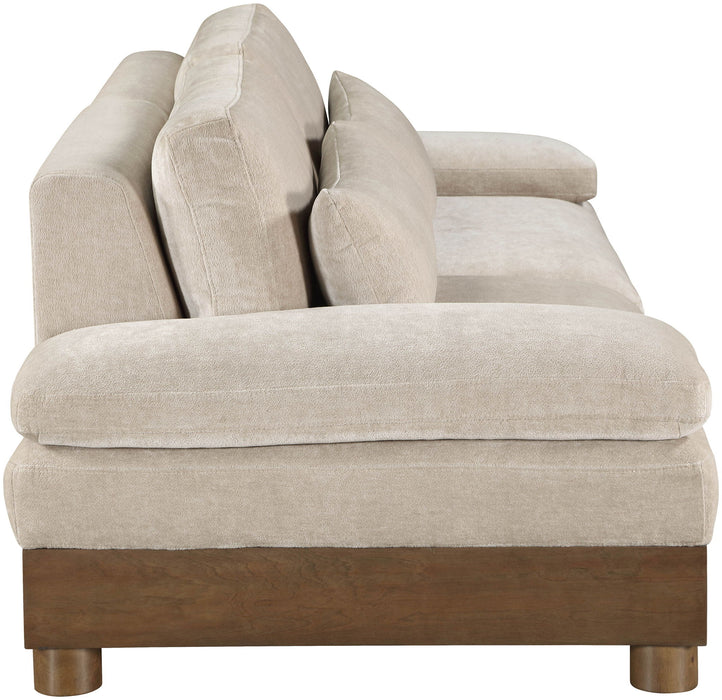 Turin - Chenille Fabric Upholstered Modular Sectional - Taupe - Simple Home Plus