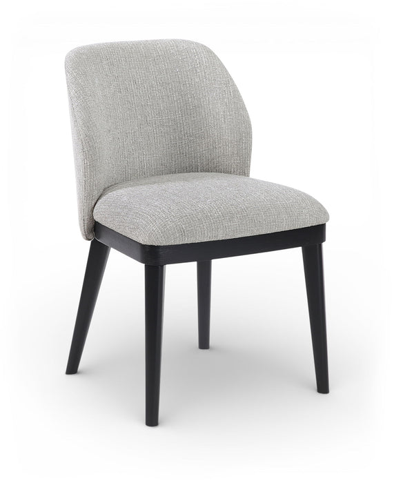 Valeo - Linen Textured Fabric Upholstered Dining Chair (Set of 2) - Painted Black Base - Simple Home Plus