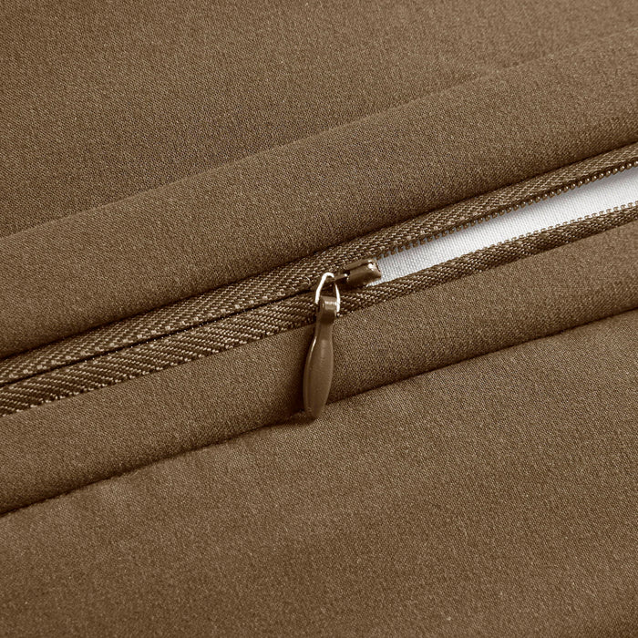 Galleria - 4 Piece Queen Comforter Set - Brown