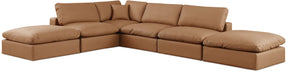 Comfy - 6 Piece Faux Leather Modular Sectional - Simple Home Plus