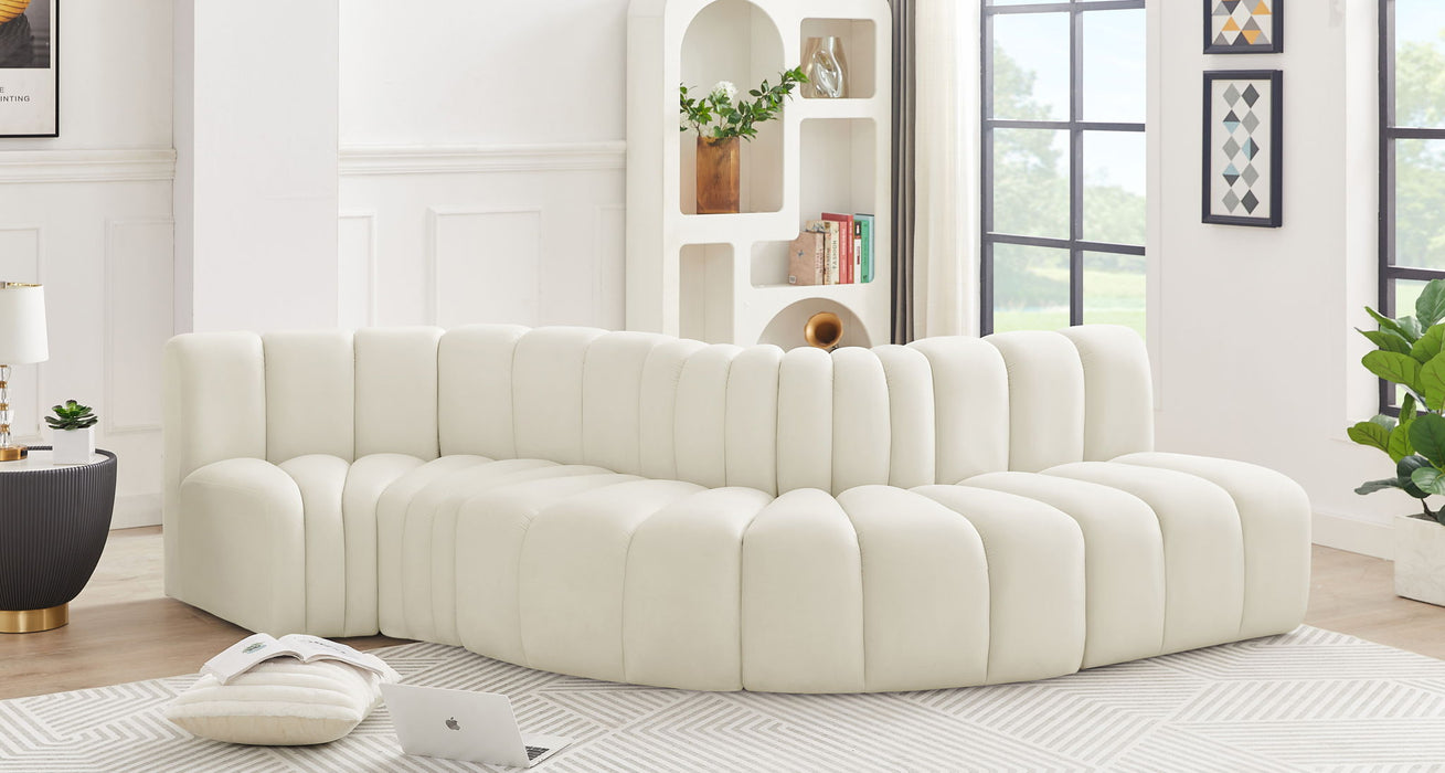 Arc - Velvet 5 Piece Modular Sofa - Simple Home Plus