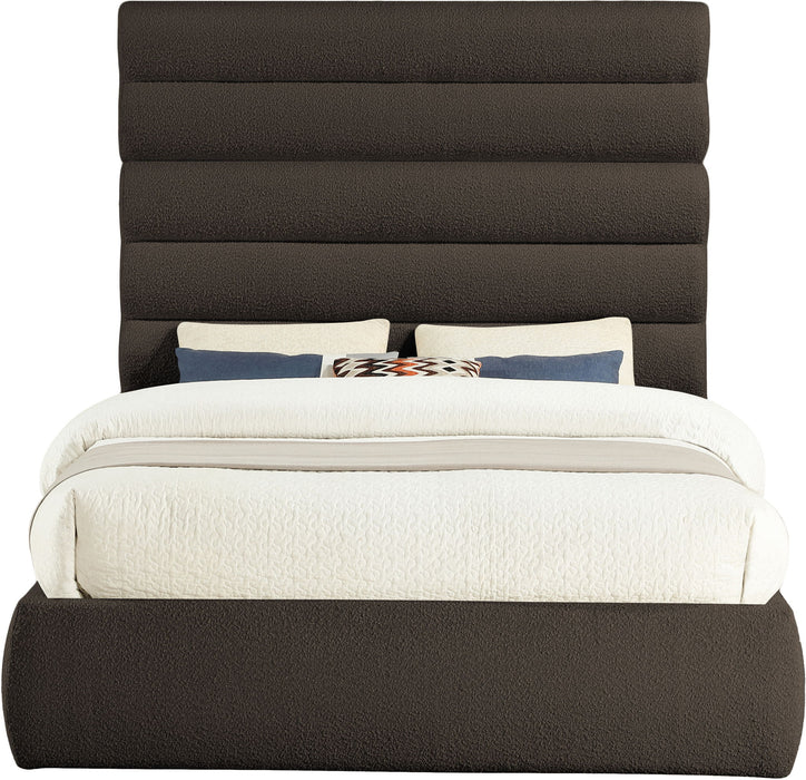 Adam - Boucle Fabric Bed With 70.5" Headboard - Simple Home Plus