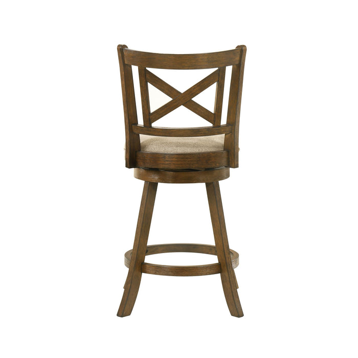 Kodi - Modern Farmhouse Swivel Wood Counter Height Kitchen Bar Stool - Simple Home Plus