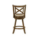 Kodi - Modern Farmhouse Swivel Wood Counter Height Kitchen Bar Stool - Simple Home Plus