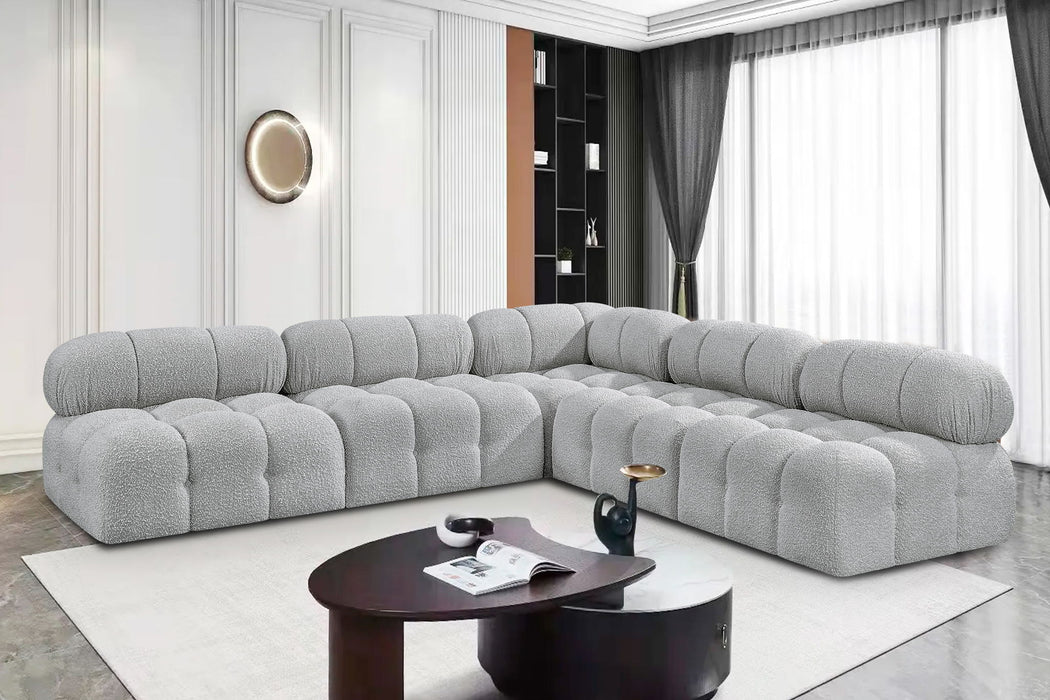 Ames - 5 Piece Fabric Modular Corner Sectional - Simple Home Plus