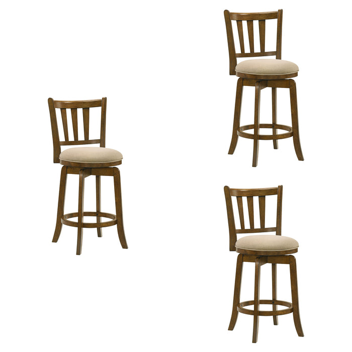 Wren - Modern Farmhouse Swivel Wood Counter Height Kitchen Bar Stool - Simple Home Plus