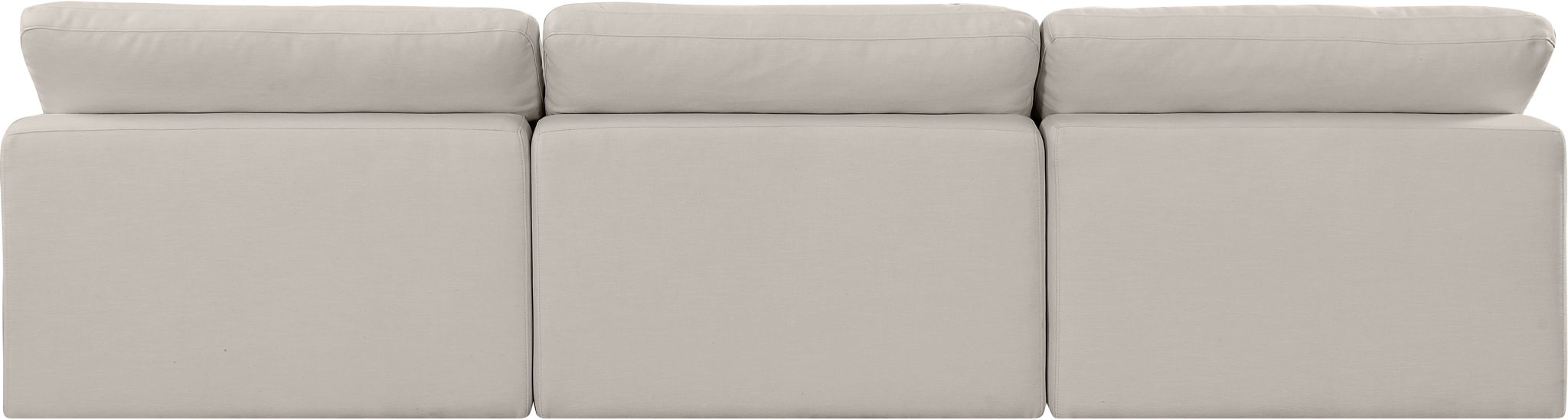 Comfy - Linen Modular Armless Sofa 3 Seats - Simple Home Plus