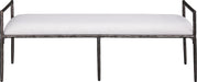 Axis - Linen Textured Cream Fabric Upholstered Bench - Simple Home Plus