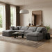 Indulge - Velvet 6 Piece Modular Double Chaise Sectional - Simple Home Plus