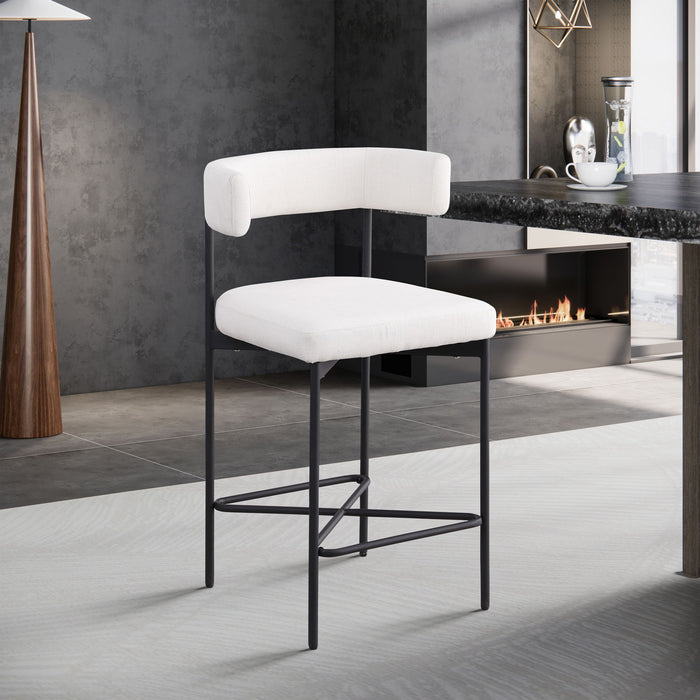 Rivage - Durable Stool With Black Frame (Set of 2) - Simple Home Plus