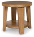 Kristiland - Light Brown - Round End Table - Simple Home Plus