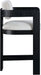 Sacha - Linen Stool With Black Base - Simple Home Plus