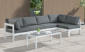 Nizuc - Outdoor Patio 5 Piece Modular Sectional With White Frame - Simple Home Plus