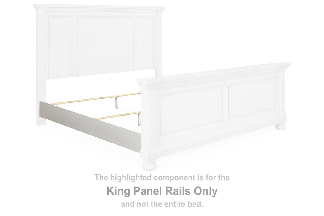 Robbinsdale - King Panel Rails - Antique White - Simple Home Plus