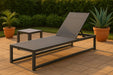 Maldives - Water Resistant Outdoor Patio Adjustable Sun Chaise Lounge Chair With Gray Base - Simple Home Plus