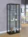 Delphinium - 5-Shelf Glass Curio Cabinet - Black And Clear - Simple Home Plus