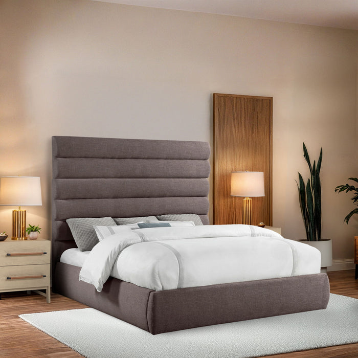 Adam - Linen Fabric Bed With 70.5" Headboard - Simple Home Plus