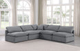 Indulge - Velvet 5 Piece Modular Corner Armless Sectional - Simple Home Plus