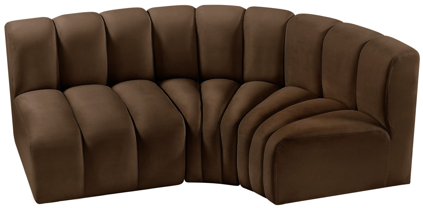 Arc - Velvet 3 Piece Sofa - Simple Home Plus