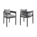 Menorca - Outdoor Patio Dining Chairs (Set of 2) - Gray - Simple Home Plus
