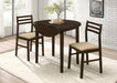 Bucknell - 3 Piece Round Drop Leaf Dining Table Set - Simple Home Plus