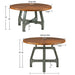 Lancaster - Round Dining / Gathering Table - Amber / Graphite - Simple Home Plus