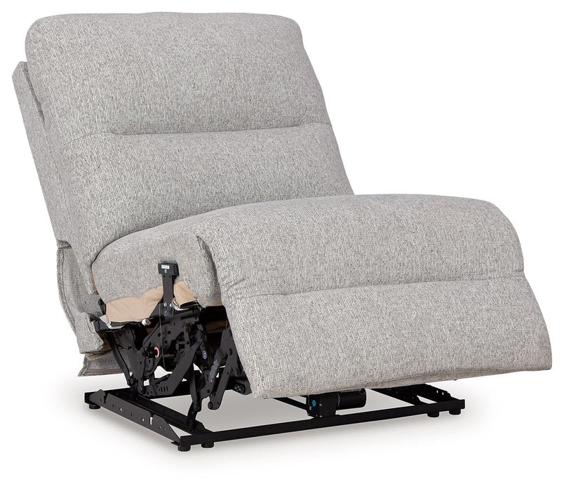 Acklen Place - Power Armless Recliner With Adj Headrest - Pewter - Simple Home Plus