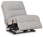Acklen Place - Power Armless Recliner With Adj Headrest - Pewter - Simple Home Plus