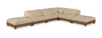 Turin - Chenille Fabric Upholstered Modular Sectional - Beige - Simple Home Plus