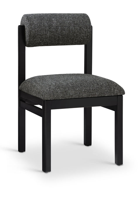 Roundhill - Fabric Dining Chair (Set of 2) - Black Frame - Simple Home Plus