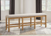 Havonplane - Brown - XL Counter Height Upholstered Dining Bench - Simple Home Plus