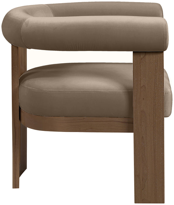 Arienzo - Performance Fabric Upholstered Accent Chair - Walnut Base - Simple Home Plus