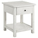 Payne - 1 Drawers Wood End Table with Shelf - Simple Home Plus