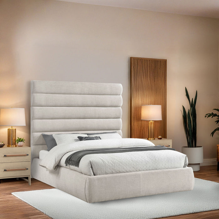 Adam - Linen Fabric Bed With 70.5" Headboard - Simple Home Plus