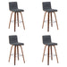 Vienna - Modern Swivel Bar Height Stool - Walnut Finished Wood Frame - Simple Home Plus