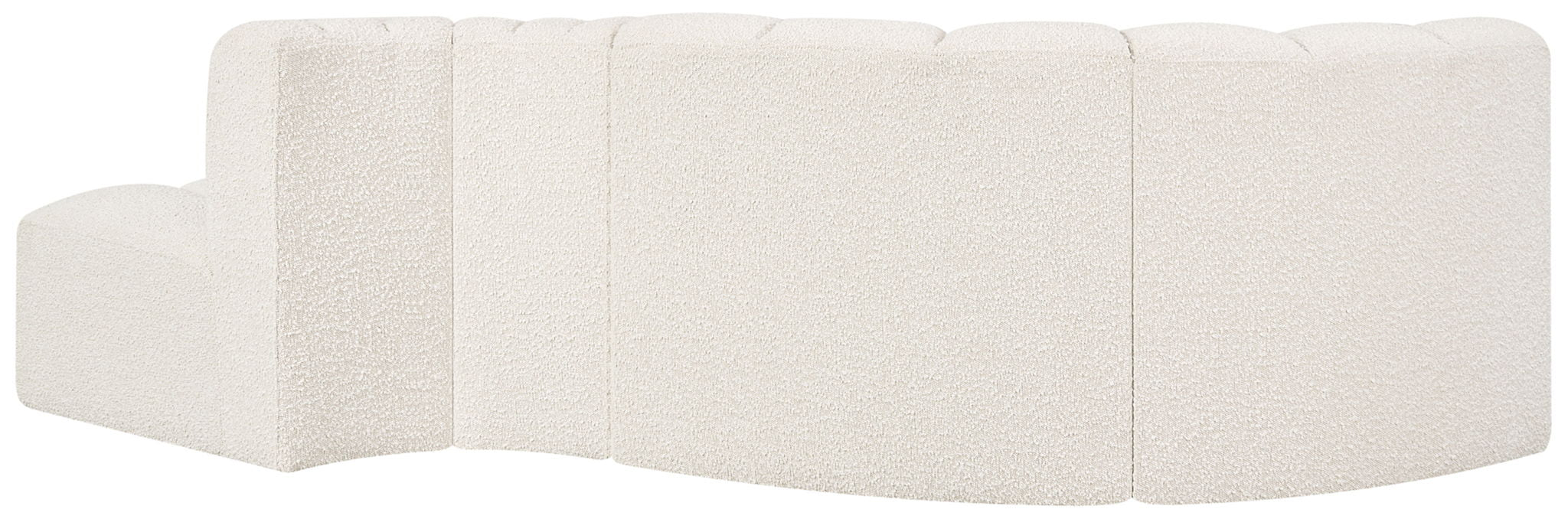 Arc - Boucle Fabric 4 Piece L-Shaped Modular Sofa - Simple Home Plus
