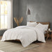 Blair - Ruched Fur Down Alternative Comforter Set - Ivory - Simple Home Plus