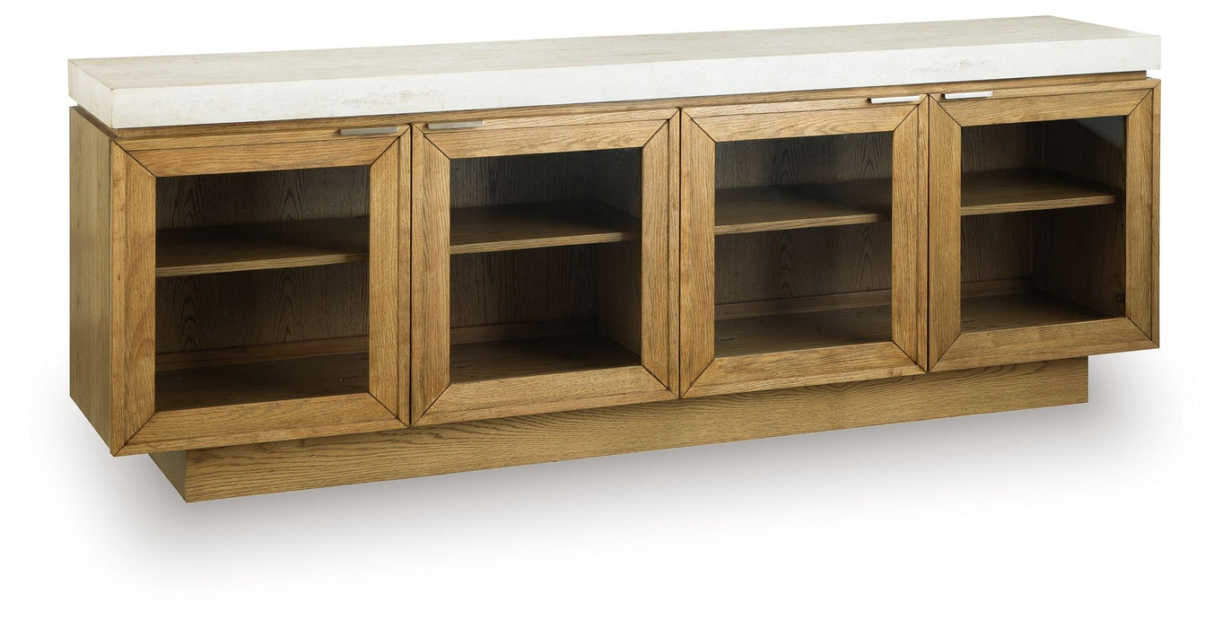 Adanworth - Accent Cabinet - Light Brown / Gray - Simple Home Plus