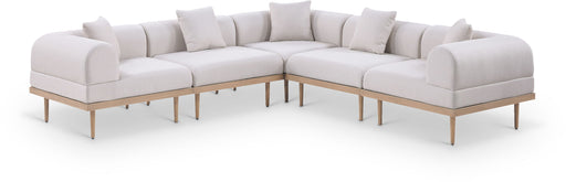 Laguna - 5 Piece 106.5" Upholstered Outdoor Patio Modular Sectional - Simple Home Plus