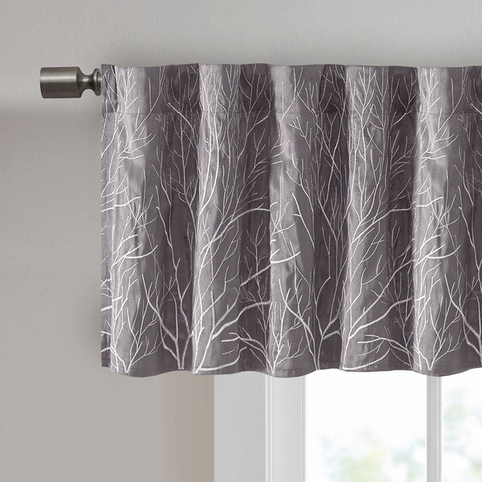 Andora - Embroidered Window Valance - Gray - Simple Home Plus