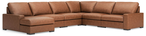 Calden - 6-Piece Sectional With LAF Corner Chaise - Caramel - Simple Home Plus