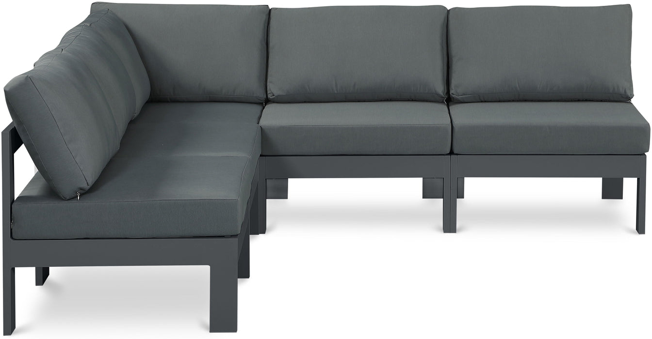 Nizuc - Outdoor Patio 5 Piece Modular Sectional With Gray Frame - Simple Home Plus